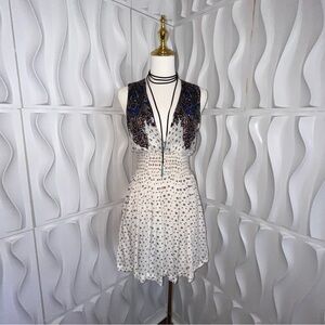 Free People Boho Mini Patterned Dress